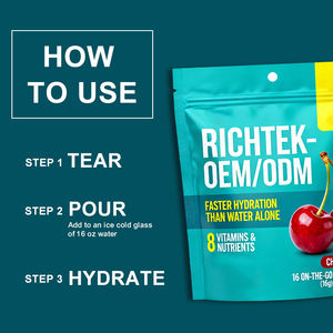 OEM 개인 라벨 전해질 분말 체리 맛 저칼로리 전해질 스테비아 전해질 에너지 드링크 - Product Image 5