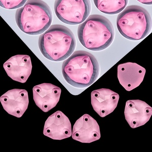 OLeeya Nuevo Cristal de Estrás Rosa Neón Fluorescente Cósmico de Base Plana para Coser, Pedrería de Cristal para Joyería - Product Image 6