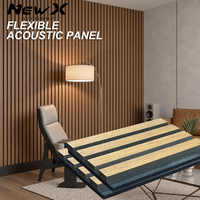 Panneau acoustique ignifuge écologique en bois, grille personnalisée, imperméable, insonorisant, mur en lattes de bois pour murs et plafonds intérieurs