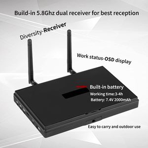 SoloGood <b>Portable</b> 7-Inch FPV <b>Monitor</b> 5.8Ghz 40 Channels 800 X 480 LCD Display Screen Built-In Battery DVR Receiver - Product Image 4