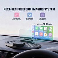 HUD-V5 Navigasi Mobil, Layar Head-Up Ultra HD, OBD & Pemantik Rokok, CarPlay dan Android Auto, Sensor Cahaya Terintegrasi