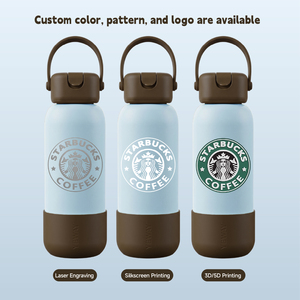 Bouteille d'eau sport portable YEWAY en <span class=keywords><strong>acier</strong></span> inoxydable avec 2 pailles, isolation sous vide, couvercle anti-fuite, sans BPA, haute qualité - Product Image 4