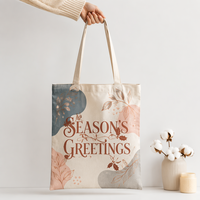 Sac de marché extérieur en coton biologique lavable, avec impression personnalisée Yule sur toile, favori des clients, disponible en stock et sur mesure