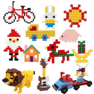 Mới hợp thời trang mẫu miễn phí nhựa trẻ em Đồ chơi giáo dục DIY đầy màu sắc 8 mét Mini gạch <span class=keywords><strong>3D</strong></span> khối xây dựng bán buôn - Product Image 3