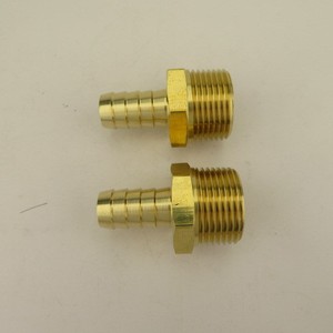 Brass Hose Barb Fitting 1/2 In Barb X 3/4 In Npt Male Connector Adapter Industrial Plumbing Accessory 2 Pack - Product Image 2