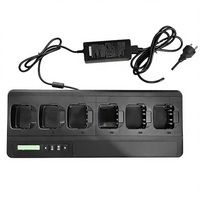 6-Port Multi-Unit Desktop Rapid Charger PMPN4284 PMPN4289 CE Certified for Two Way Radio