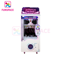 Funspace Pièce Exploité 60 Clips Lucky Planet 3 Griffe Machine pince cadeau Prix Automatique Cadeau Machine De Jeu