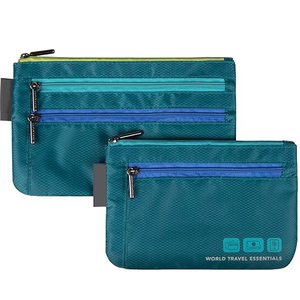 Ensemble de 2 organiseurs de documents de voyage essentiels pour le monde entier : <span class=keywords><strong>porte</strong></span>-passeports familial <span class=keywords><strong>et</strong></span> portefeuille anti-RFID pour documents de voyage - Product Image 2