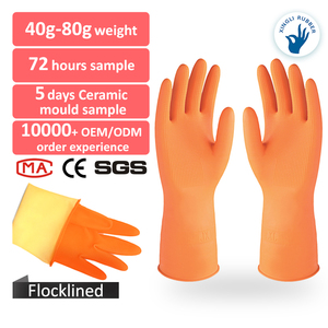 Xingli biểu tượng tùy chỉnh Găng tay cao su chống trượt bền dài tay áo hộ gia đình nhà bếp làm sạch nấu ăn nóng bán Găng tay cao su thực phẩm - Product Image 1