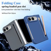 Étui pliable pour iPhone Duo avec support S Pen intégré, toucher doux, anti-traces de doigts, protection d'objectif, coque antichoc