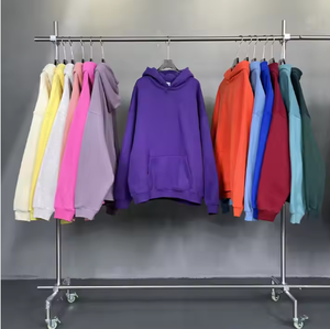 สินค้าดรอปชิปขายดีเสื้อมีฮู้ดผ้าคอตตอนฟลีซคุณภาพสูงพิมพ์ลายไม่ถักโอเวอร์ไซส์สำหรับทุกเพศ - Product Image 1