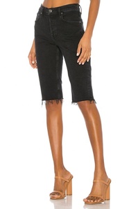 Haute qualité bermuda short denim femmes jean effiloché à ourlet effiloché short - Product Image 2
