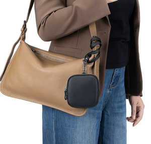 Monedero Minimalista de Cuero Vacuno de Primera Calidad, Elegante y Portátil, con Correa para el Cuello, Bolsa para Lápiz Labial y Maquillaje, Bolsa de Almacenamiento de Cuero Genuino - Product Image 3