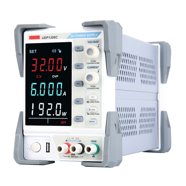 Programmable Linear DC Power Supply 0-32V 0-6A 192W Adjustable Regulated DC Power Source 5V/2A Auxiliary Output RS232 USB