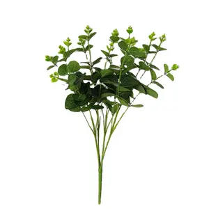 인기있는 인공 식물 돈 잎 홈 장식 단일 벽 녹색 식물