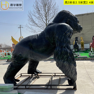 Escultura de Gorila Realista de Fibra de Vidrio, Decoración de Jardín para Exteriores, Resistente a la Intemperie, Estatua de Animal Independiente - Product Image 4