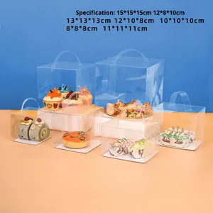 Boîte à pâtisserie écologique en plastique PET transparent de qualité alimentaire <span class=keywords><strong>pour</strong></span> biscuits, bonbons, <span class=keywords><strong>chocolat</strong></span>, flocons de neige, gâteaux - Product Image 2