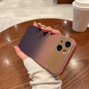 Colore contrasto grande finestra custodia per <span class=keywords><strong>iPhone</strong></span> 15 14 Plus <span class=keywords><strong>13</strong></span> 12 11 <span class=keywords><strong>Pro</strong></span> <span class=keywords><strong>Camera</strong></span> protezione pelle sentire in Silicone <span class=keywords><strong>Cover</strong></span> antiurto - Product Image 5