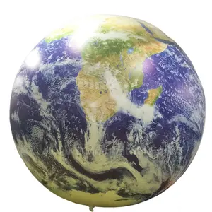 工厂价格定制广告发光二极管灯地球星球充气气球装饰