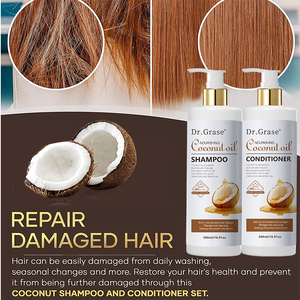 Shampooing et revitalisant pour cheveux à l'<span class=keywords><strong>huile</strong></span> <span class=keywords><strong>de</strong></span> <span class=keywords><strong>coco</strong></span>, sans sulfate, biologique, professionnel, anti-pelliculaire, anti-chute <span class=keywords><strong>de</strong></span> cheveux, marque privée - Product Image 2