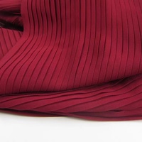 Kain Pleated Chiffon Mutiara 1CM/0.5CM 100% Polyester 75D High Twist untuk Gaun
