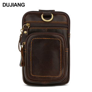 <span class=keywords><strong>Riñonera</strong></span> Vintage de cuero Crazy Horse para hombre, <span class=keywords><strong>riñonera</strong></span> pequeña para teléfono, con lazo, bandolera de viaje amigable - Product Image 4
