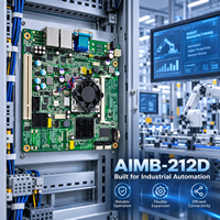 Für AIMB 212D Industrielles Mini-ITX-Mainboard Intel Atom D510 DDR2 Dual GbE LAN VGA LVDS 6 COM-Anschlüsse Eingebettetes Steuerungs-Motherboard