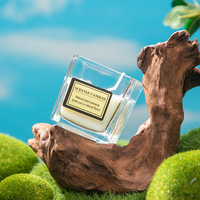 Bougie parfumée artisanale en verre DIY, sans fumée, aux huiles essentielles, en gros, coffret cadeau souvenir parfumé