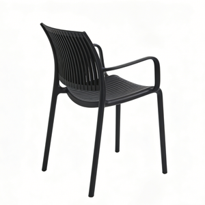 Chaise en plastique <span class=keywords><strong>bon</strong></span> <span class=keywords><strong>marché</strong></span> et durable pour la maison avec accoudoirs, chaises en plastique en solde, chaise de salle à manger décontractée simple, crème, petit appartement - Product Image 6