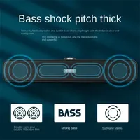 Barre de son Bluetooth avec design miroir long et subwoofer puissant pour TV, téléphone portable et ordinateur – Stéréo pour la maison et le bureau