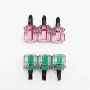 Dr. Giant Mini <b>Screwdriver</b> <b>Set</b> Phillips Magnetic Head Plastic Handle Anti-Slip Texture Dual Purpose Short Handle - Product Image 3