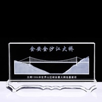 Nouveaux modèles créatifs de gravure laser 3D, bâtiments européens célèbres, cube en cristal optique K9, souvenir décoratif, cadeaux d'affaires, verre
