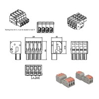 Bloc de jonction rapide 2604D 1P 250V 32A Montage sur rail DIN (1 entrée/1 sortie) pour appareils électroménagers et contrôle d'éclairage