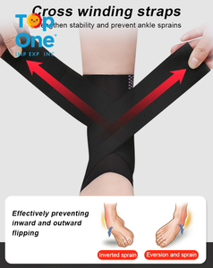 Top One ultra-mince réglable Silicone cheville orthèse Compression soulagement de la douleur et protection pour la récupération - Product Image 2