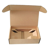 Carpeta de Papel Kraft Marrón Corrugado Reciclado Ecológico con Logotipo Personalizado en Relieve de Alta Calidad con Inserto de Cartón para Envío