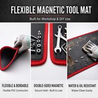 Ensemble de tapis magnétiques robustes pour outils, 3 pièces, 25 lb, 40 lb, organisateur de pièces flexible pour mécaniciens, garage automobile, atelier