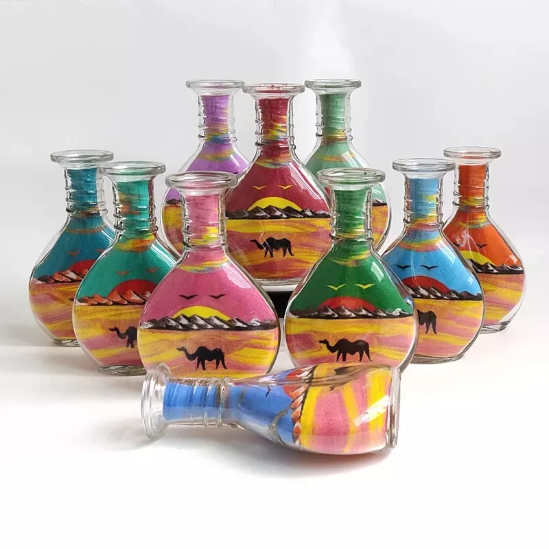מתנת DIY חול אמנות בקבוקי מכירה לוהטת ריק דקורטיבי זכוכית חול ציור בקבוק חול אמנות 30ml 50ml 80ml 100ml 150ml