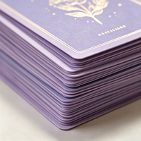 Jeu de cartes Oracle Tarot personnalisable KingCards en papier d'art portable avec estampage à chaud personnalisé, incluant un livret, double jeu, bords mats