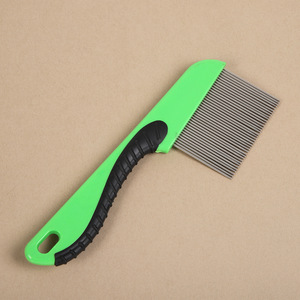 <b>Pet</b> Grooming Comb Stainless Steel Fine Mesh For Dogs And Cats Convenient Cleaning Tool - Product Image 2