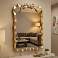 Miroir mural en métal, vente en gros, accessoire de décoration pour la maison, 60,96*3,18*68,58CM, miroir mural en métal pour salon moderne