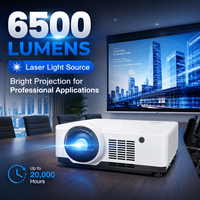 Projecteur laser 3LCD à courte focale haute luminosité 6500 lumens WUXGA pour affichage numérique et exposition