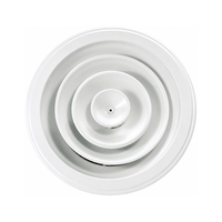 Diffuseur rond en aluminium anodisé RS250, blanc, pour système de ventilation, vente en gros