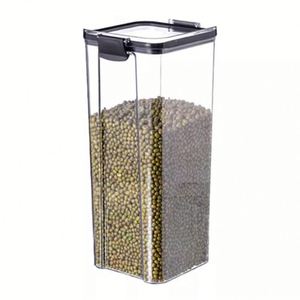Food Grade Transparent Plastic sealed <b>Jar</b> Kitchen Storage Container for Grains Dried Snacks Tea Leaves - Product Image 5