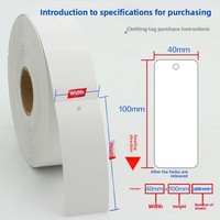 Rouleau de papier enduit 250g pour étiquettes de bagage de vêtements certificat de conformité papier d'impression étiquettes d'emballage de carte à suspendre vierges