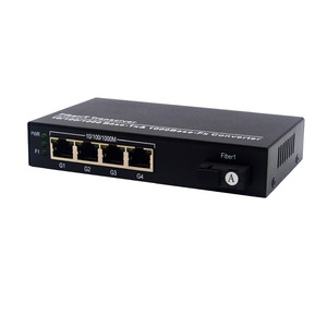 Gigabit 1 SC <span class=keywords><strong>4</strong></span> PoE + Cổng chuyển đổi sợi không được quản lý IEEE 802.3at tuân thủ PoE phương tiện truyền thông chuyển đổi - Product Image 1