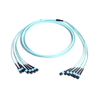 Kabel Trunk OM3 Multimode Singlemode 8 Core 12 Fiber 24 Core 48 Fiber MPO MTP untuk Pusat Data 5G dengan Selubung PVC/LSZH