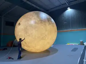 Bán buôn lớn Inflatable khổng lồ mặt trăng Hành Tinh bóng bóng nhảy Inflatable Mặt Trăng với LED ánh sáng