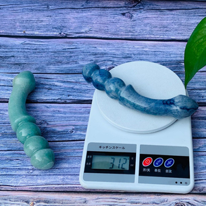 Baguette Yoni incurvée en Aventurine Verte Bleue 19cm 190g Écologique Étanche IPX6 Jouet Sexuel Vaginal Outil d'Exercice de Kegel pour - Product Image 5