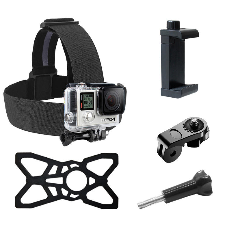 HONGDAK Adjustable Head Strap Mount 5 in 1 Kit Action Camera Accessories for gopro DJ Insta360 Ulanzi