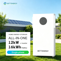 Batterie solaire LiFePO4 tout-en-un 16 kWh avec onduleur hybride 12 kW, indice de protection IP54, compatible CAN pour l'alimentation hors réseau résidentielle